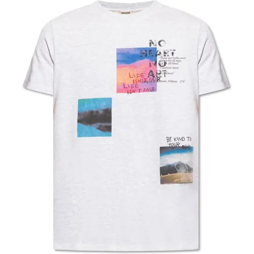 Bedrucktes T-Shirt , Herren, Größe: XL - Zadig & Voltaire - Modalova
