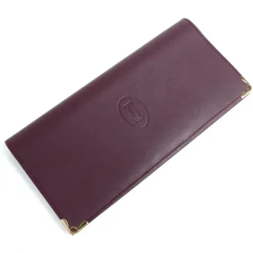 Pre-owned Wallets, female, , Size: ONE SIZE Pre-owned Leather wallets - Cartier Vintage - Modalova