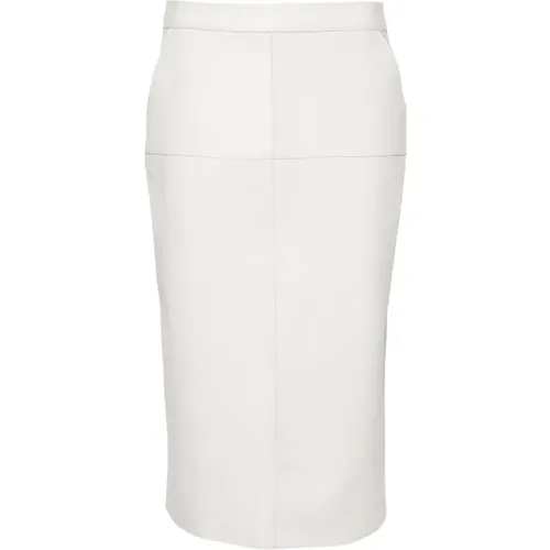 Leather Panelled Skirt , female, Sizes: S, XS - P.a.r.o.s.h. - Modalova