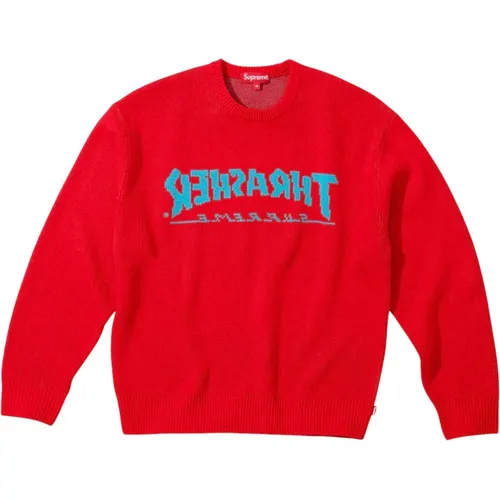 Limitierte Auflage Roter Thrasher Pullover - Supreme - Modalova