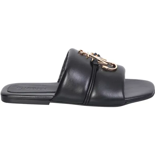 Schwarze Ledersandalen Eleganter Stil , Damen, Größe: 36 EU - JW Anderson - Modalova