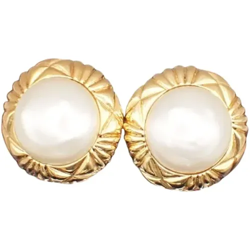 Pre-owned Jewellery, female, , Size: ONE SIZE Pre-owned Metal earrings - Chanel Vintage - Modalova