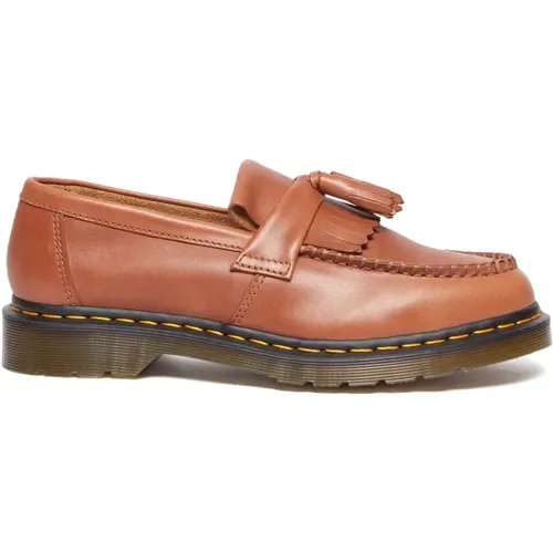 Loafers, male, , Size: 9 US Classic Leather Loafers with Tassels and Fringes - Dr. Martens - Modalova