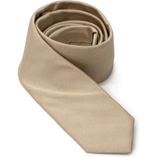 Ties, male, , Size: ONE SIZE Gold silk tie - Dolce & Gabbana - Modalova