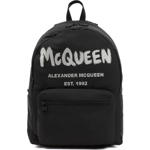 Backpacks, male, , Size: ONE SIZE Graffiti Metropolitan Backpack - alexander mcqueen - Modalova