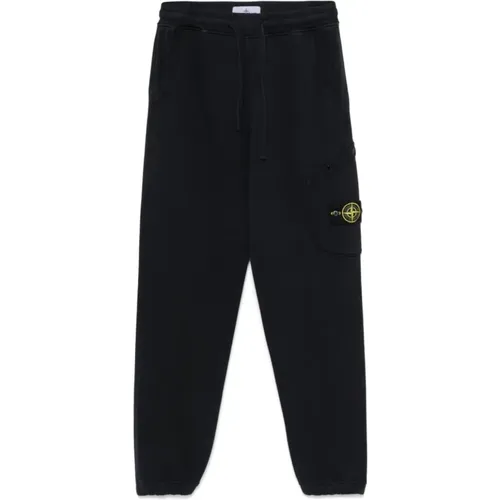 Sweatpants, male, , Size: 2XL Jersey Drawstring Trousers - Stone Island - Modalova