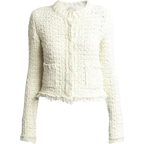 Tweed Cardigan with Snap Button Closure , female, Sizes: XS - Moncler - Modalova