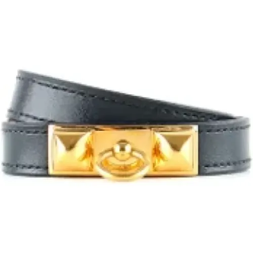 Pre-owned Leather bracelets , female, Sizes: ONE SIZE - Hermès Vintage - Modalova