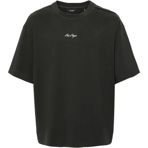 Schwarzes T-Shirt aus Bio-Baumwolle mit Logo-Druck - Axel Arigato - Modalova
