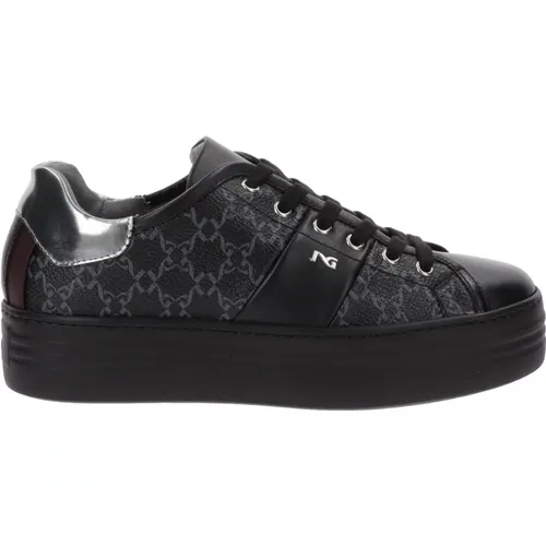 Leather Sneakers for Women , female, Sizes: 5 UK, 6 UK, 4 UK - Nerogiardini - Modalova