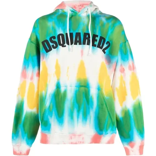 Hoodies, male, , Size: 2XL Colorful U Felpa Hoodie - Dsquared2 - Modalova