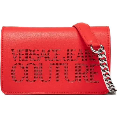 Shoulder Bag with Perforated Logo , female, Sizes: ONE SIZE - Versace Jeans Couture - Modalova