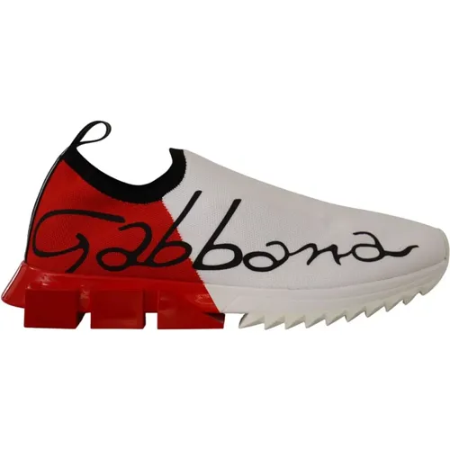 Weiße Rote Sorrento Sandalen Sneakers - Dolce & Gabbana - Modalova