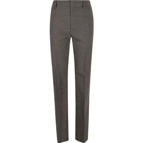 Grey High-Waisted Tailored Trousers , female, Sizes: L, M - Philosophy di Lorenzo Serafini - Modalova