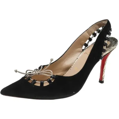 Pre-owned Pumps, female, , Size: 8 US Pre-owned Suede sandals - Christian Louboutin Pre-owned - Modalova