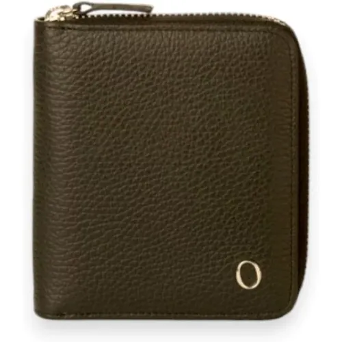 Small leather wallet with zip closure , male, Sizes: ONE SIZE - Orciani - Modalova