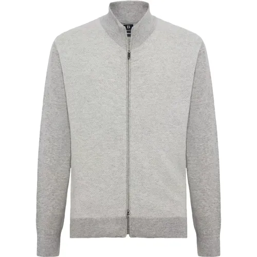 Cashmere Blend Full Zip Sweater , Herren, Größe: S - Boggi Milano - Modalova