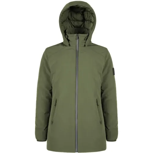 Mittlere Nylon Softshell Daunenjacke , Herren, Größe: S - YES ZEE - Modalova