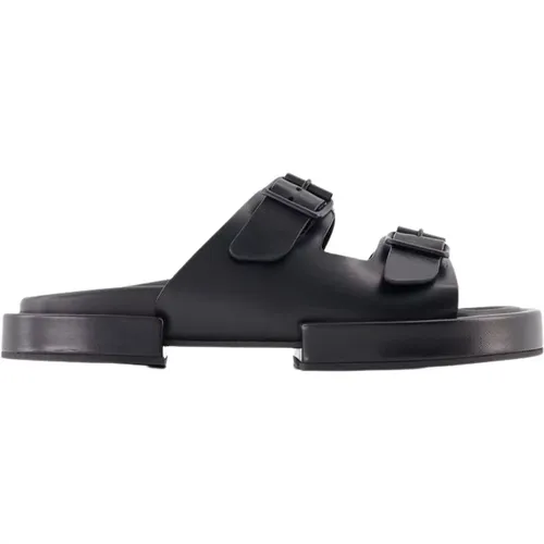 Sliders, female, , Size: 8 US Block Henri Sandals - Leather - Ann Demeulemeester - Modalova