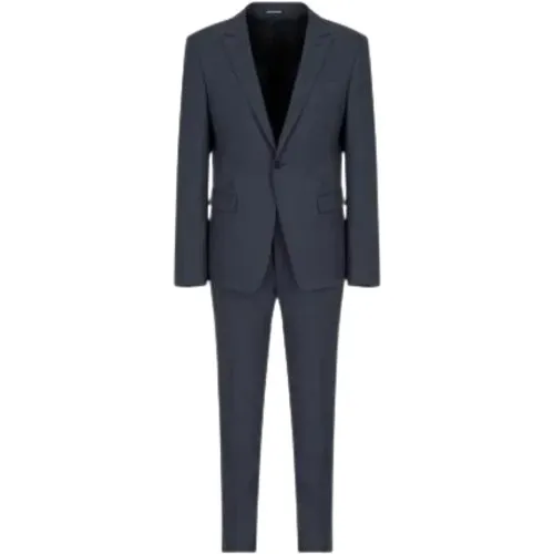 Single Breasted Suits, male, , Size: XL Slim Fit Single-Breasted Suit - Emporio Armani - Modalova