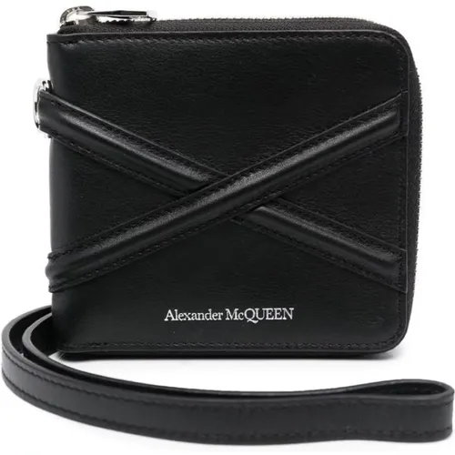 Leather Wallet with Harness Detail , male, Sizes: ONE SIZE - alexander mcqueen - Modalova