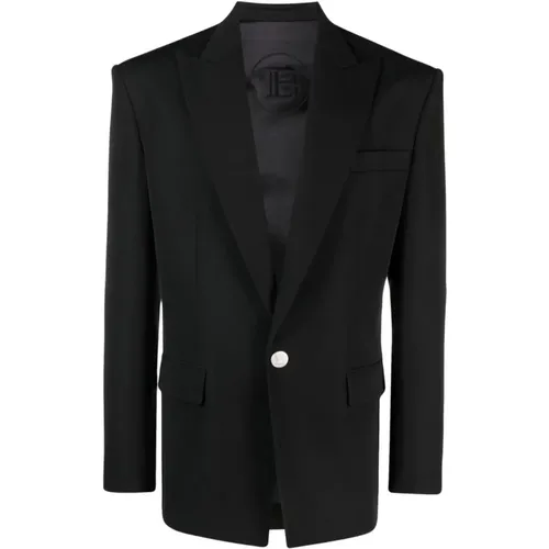 Blazers, male, , Size: L Tailored Oversized Blazer - Balmain - Modalova