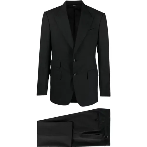 Super 120's Wool Suit , male, Sizes: L - Tom Ford - Modalova