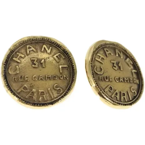 Pre-owned Jewellery, female, , Size: ONE SIZE Pre-owned Metal earrings - Chanel Vintage - Modalova