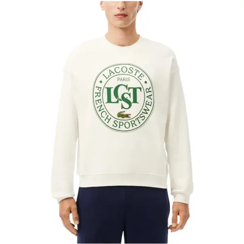 Sweatshirts, male, , Size: 2XL Oversized Crocodile Sweatshirt - Lacoste - Modalova