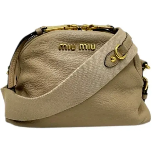 Pre-owned Shoulder Bags, female, , Size: ONE SIZE Pre-owned Leather shoulder-bags - Miu Miu Pre-owned - Modalova