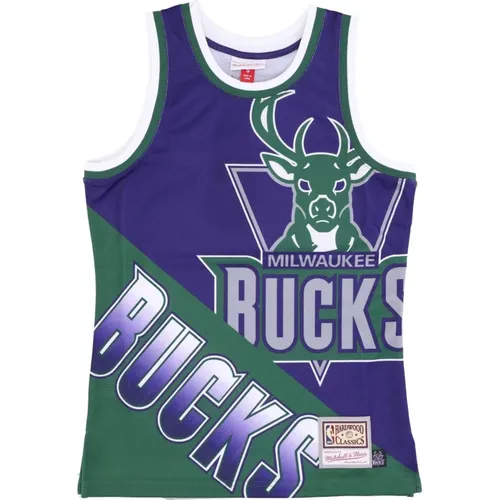 Sportswear, male, , Size: M Milwaukee Bucks Basketball Tank Top - Mitchell & Ness - Modalova