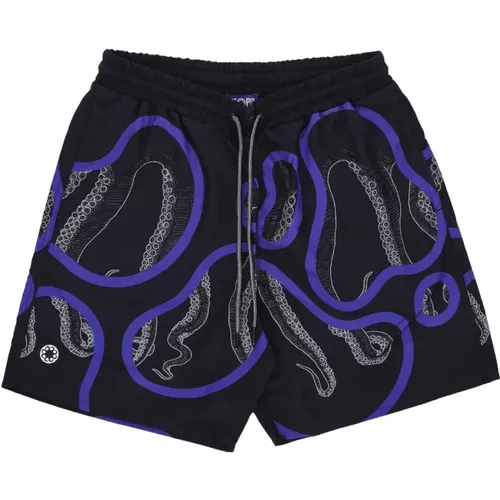 Swim Shorts with Tentacles Print , male, Sizes: S, XL, XS - Octopus - Modalova