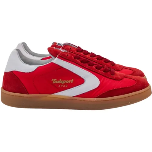 Olimpia Nylon Suede Sneakers Rot , Herren, Größe: 41 EU - Valsport 1920 - Modalova