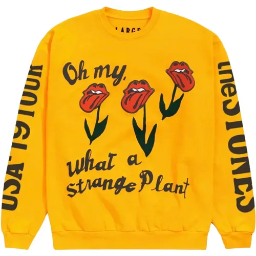 Limitierte Auflage Rolling Stones Tour Crewneck , Herren, Größe: L - Cactus Plant Flea Market - Modalova