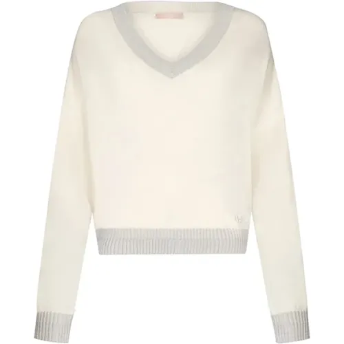 V-neck Knitwear, female, , Size: XS Knit Sweater Trendy Style - Liu Jo - Modalova