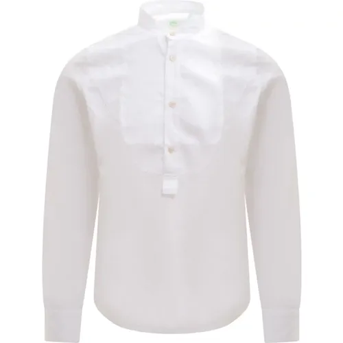 Stilvolles weißes Baumwollhemd für Männer , Herren, Größe: M - Finamore - Modalova