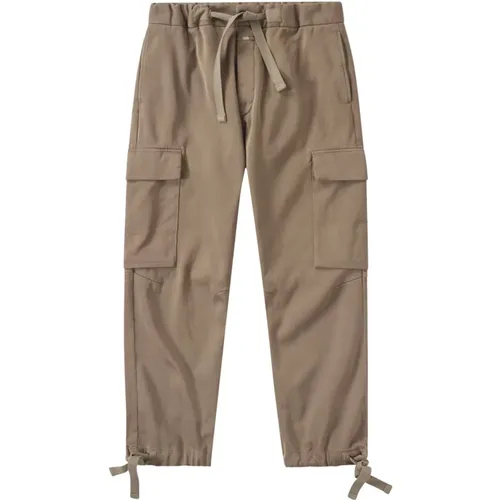 Loose Fit Cargo Pants with Waist and Cuff Ties , male, Sizes: W34 - closed - Modalova