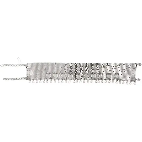 Silver Pixel Choker Necklace , female, Sizes: ONE SIZE - Paco Rabanne - Modalova