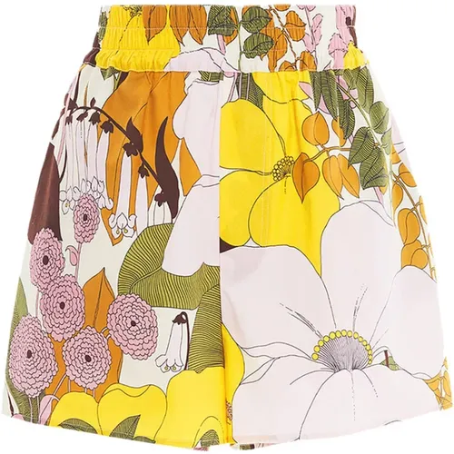 Große Blumen Pull-Up Shorts , Damen, Größe: M - La DoubleJ - Modalova