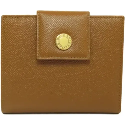 Pre-owned Wallets, female, , Size: ONE SIZE Pre-owned Leather wallets - Bvlgari Vintage - Modalova