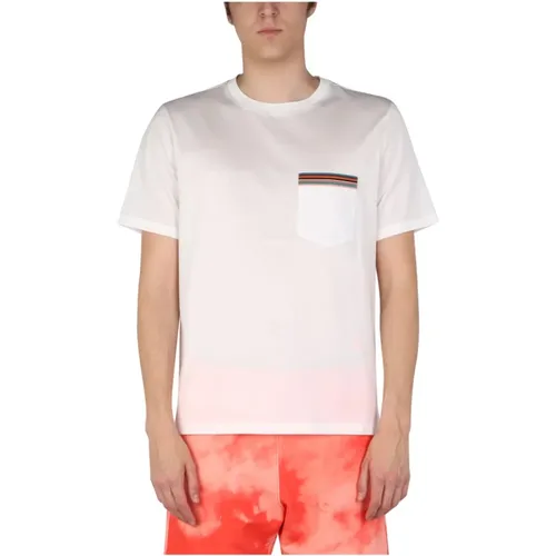 Gestreiftes T-Shirt mit Brusttasche - Paul Smith - Modalova