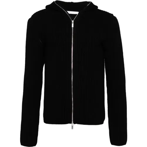 Cardigans, male, , Size: M Zip-Up Wool Jacket - Helmut Lang - Modalova