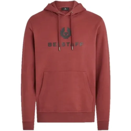 Signature Hoodie in Lava , male, Sizes: XL, L, M, 2XL - Belstaff - Modalova