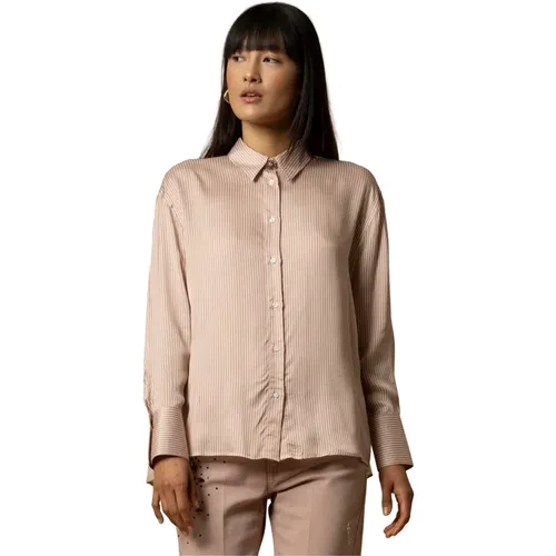 Shirts, female, , Size: M Elegant Striped Long Sleeve Shirt - Kocca - Modalova