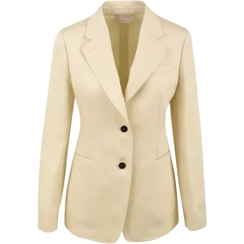 Blazers, female, , Size: XS Sand Jacket Lg335Ggt 140 Model - Drumohr - Modalova