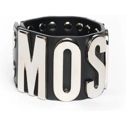 Bracelets, female, , Size: ONE SIZE Metellic Letters Big Bracelet - Moschino - Modalova