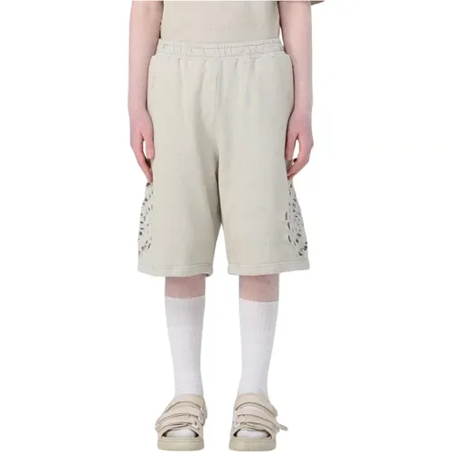 Long Shorts, male, , Size: L Logo Bermuda Shorts for Men - 44 Label Group - Modalova