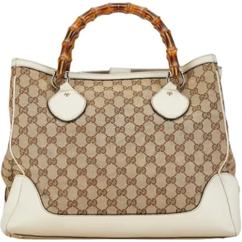 Pre-owned Tote Bags, female, , Size: ONE SIZE Pre-owned Canvas handbags - Gucci Vintage - Modalova