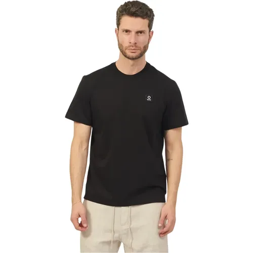 Cotton T-shirt with Logo Patch , male, Sizes: 2XL, M - Suns - Modalova