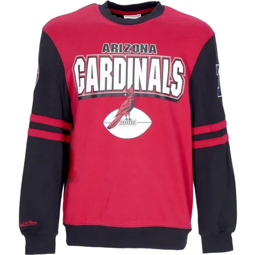 Sweatshirts, male, , Size: S Arizona Cardinals Crewneck Sweatshirt - Mitchell & Ness - Modalova